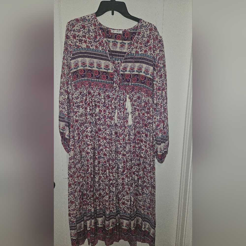 Chic Bohemian Long Sleeve Dress